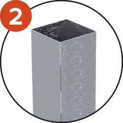 Galvanised steel structure insures maximum corrosion resistance