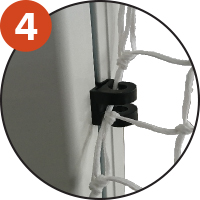 2 fixing points hook, UV resistant strengthens the fastening of the net