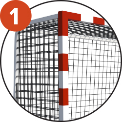 Double mesh on the sides to avoid premature wear due to intensive activity