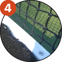 The hookless design gives the net optimal support to withstand heavy ball impacts