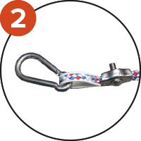Easily removable with carabiner and hooks