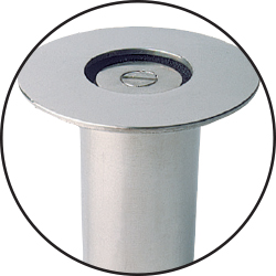 Base in 316 stainless steel to avoid rust. Available diameter 45 with base straight or tilted 3 degrees
