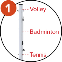 Adjustable height : Suitable for tennis/badminton/volleyball