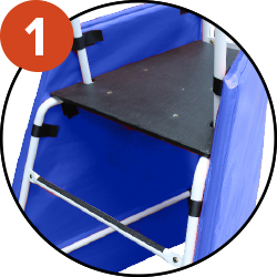 Anti-slip stand tablet and ladder bar