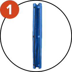 Full length velcro strip allows optimal fastening of the padding