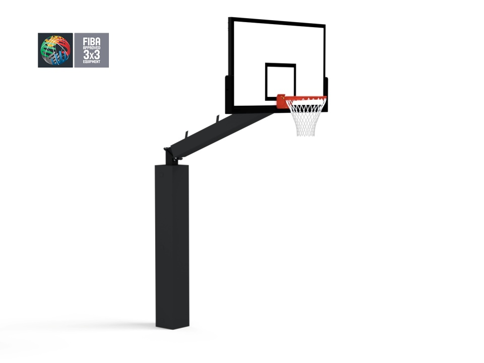 Inground 3x3 basketball hoops, projection 1.65m