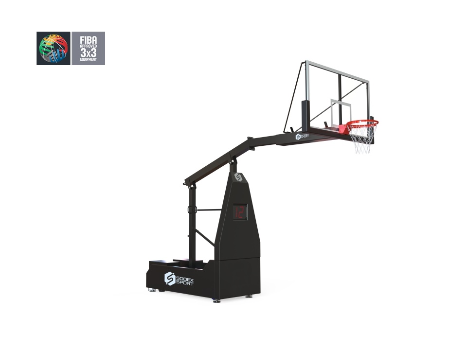 In-ground 3x3 basketball hoops, projection 1.65m