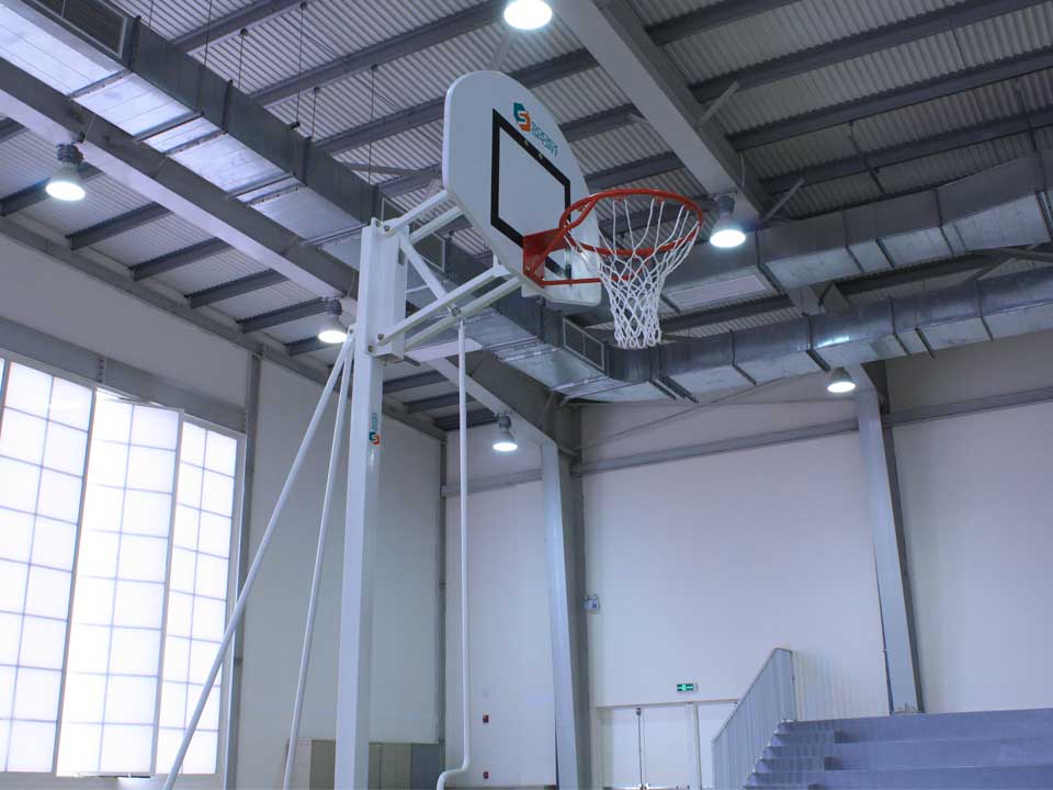 In-ground 3x3 basketball hoops, projection 1.65m