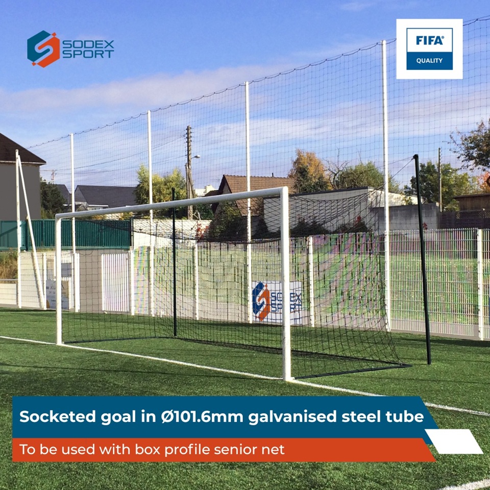 FIFA-certified socketed football goal - galvanised steel