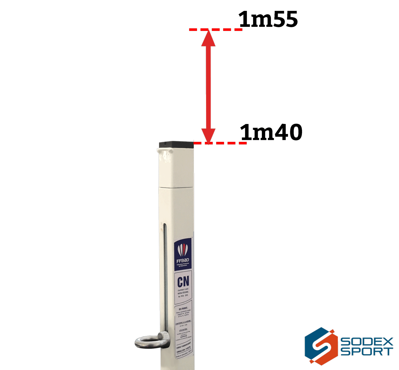 badminton pole specifications